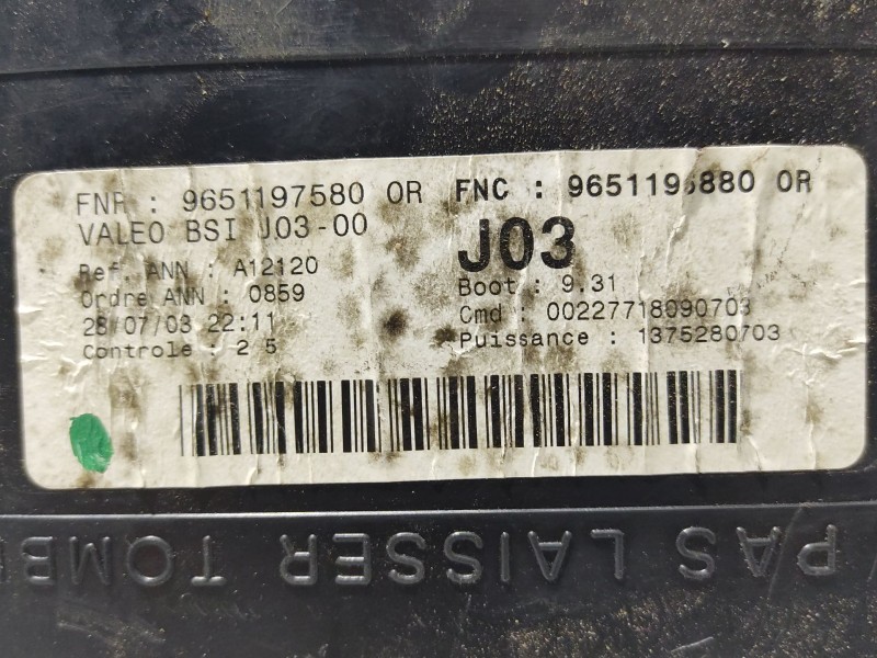 Recambio de centralita bsi para peugeot 307 (s1) referencia OEM IAM   