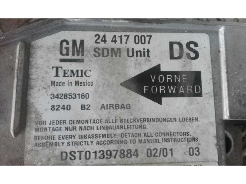 Recambio de centralita airbag para opel corsa c comfort   |   08.00 - 12.01 | 2000 - 2001 | 75 cv / 55 kw referencia OEM IAM 342