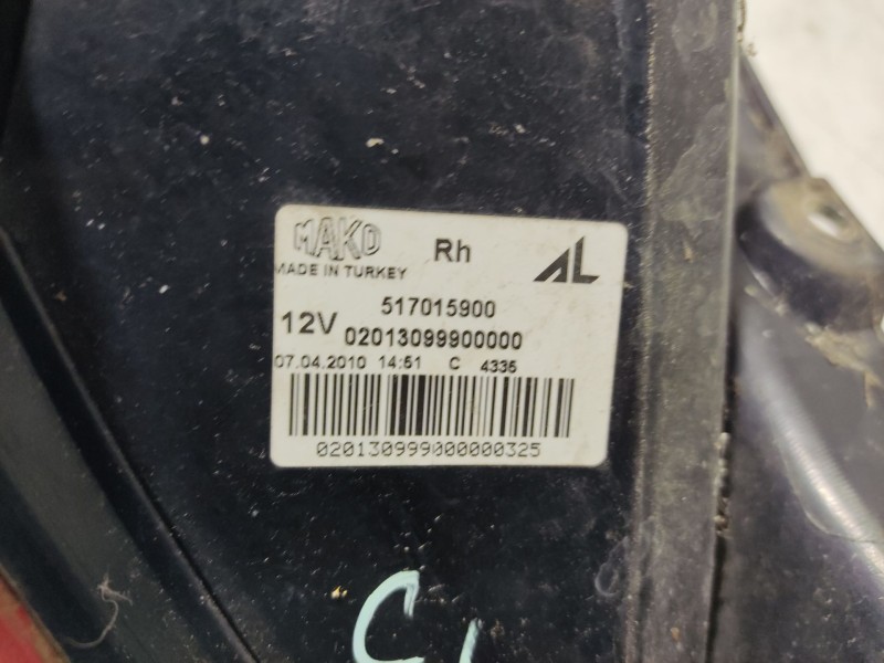 Recambio de piloto trasero derecho para fiat punto evo (199_) 1.4 16v referencia OEM IAM   