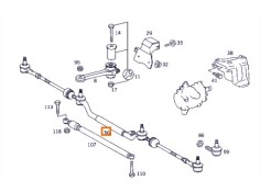 Recambio de barra direccion para mercedes-benz clase c (w202) c 220 (202.022) referencia OEM IAM A2024600405  