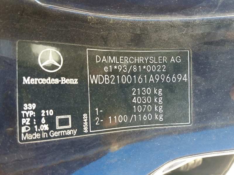 mercedes clase e (w210) berlina diesel 2.7 cdi 20v cat   |   0.95 - 0.02 | 1995 - 2002 | 170 cv / 125 kw del año 1995