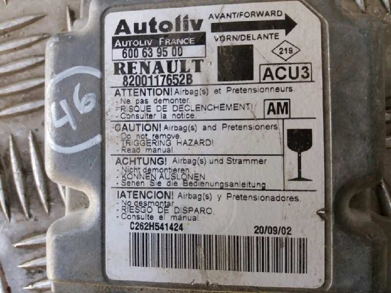 Recambio de centralita airbag para  referencia OEM IAM 600639500 8200117652B C26H541424
