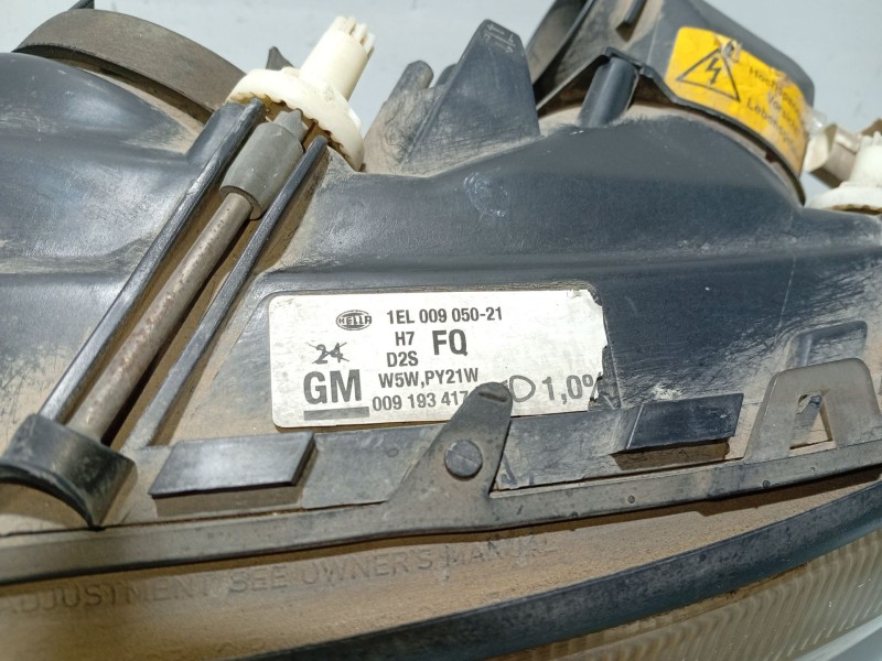Recambio de faro izquierdo para opel omega b referencia OEM IAM 1216026 009193417 1EL00905021