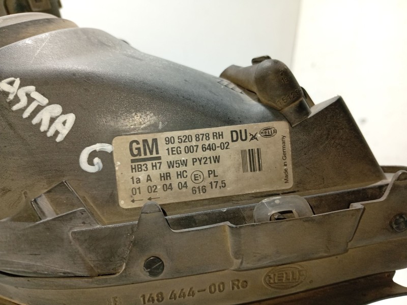 Recambio de faro derecho para opel astra g berlina referencia OEM IAM 1216540 90520878 1EG00764002