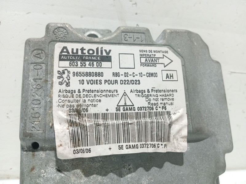 Recambio de centralita airbag para peugeot 407 (6d_) 1.8 16v (6d6fyc) referencia OEM IAM 9655880880  603554600
