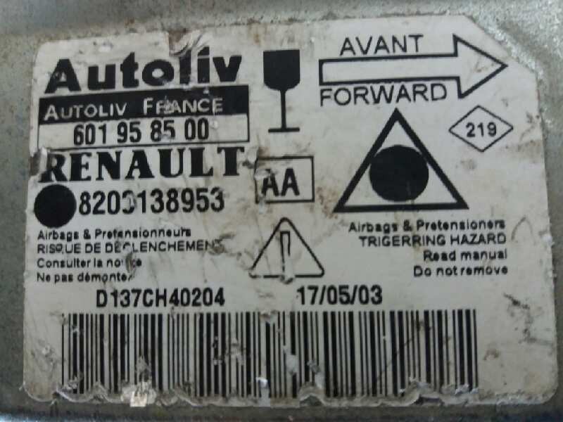 Recambio de centralita airbag para renault megane ii familiar    |   0.03 - 0.09 | 2003 - 2009 referencia OEM IAM 601958500 8203