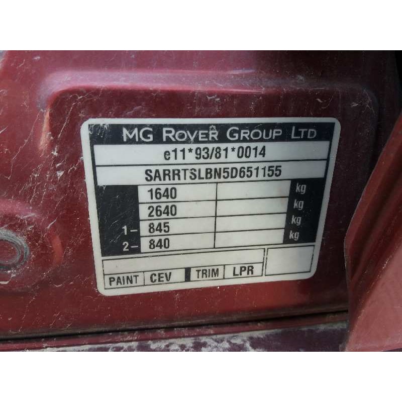 mg rover serie 45 (t/rt) 1.4 16v cat   |   0.04 - 0.05 | 2004 - 2005 | 103 cv / 76 kw del año 2004