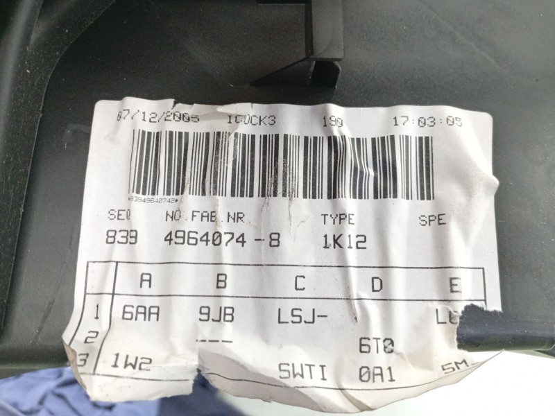 Recambio de guantera para volkswagen golf v (1k1) 1.9 tdi referencia OEM IAM 1K1857101M82V 1k1857290 