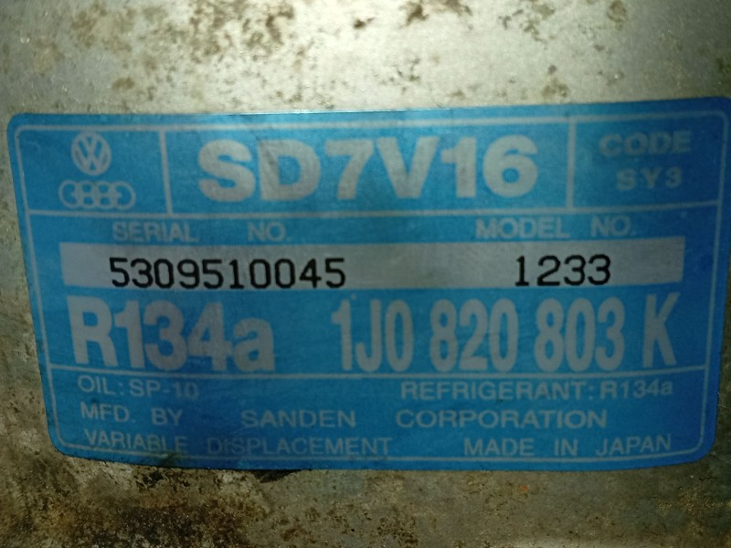 Recambio de compresor aire acondicionado para audi a3 (8l) 1.9 tdi referencia OEM IAM   