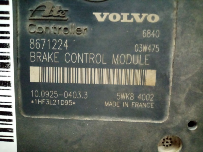 Recambio de abs para volvo v70 familiar 2.4 d referencia OEM IAM 8671454 p08671225 5WK84002