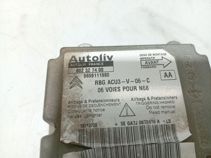 Recambio de centralita airbag para citroën xsara picasso (n68) 1.6 hdi referencia OEM IAM   