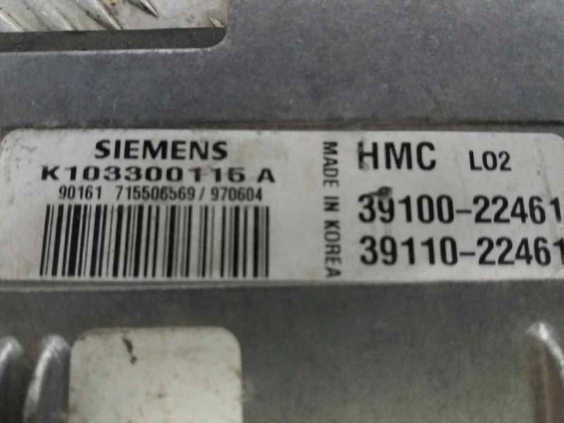 Recambio de centralita motor uce para hyundai accent (x3)    |   0.98 - 0.99 | 1998 - 1999 referencia OEM IAM 3910022461 975 