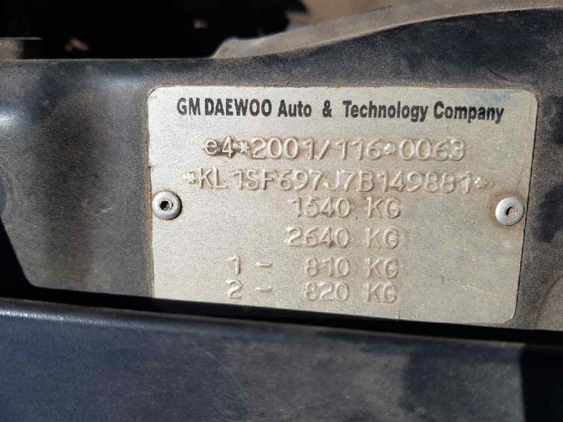 chevrolet aveo lt   |   02.06 - 12.10 | 2006 - 2010 | 94 cv / 69 kw del año 2006