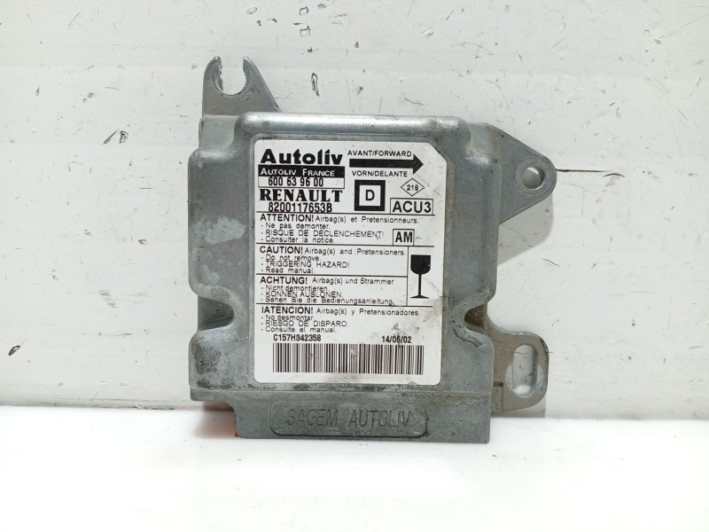 Recambio de centralita airbag para renault megane i coupe fase 2 referencia OEM IAM 8200117653B  600639600