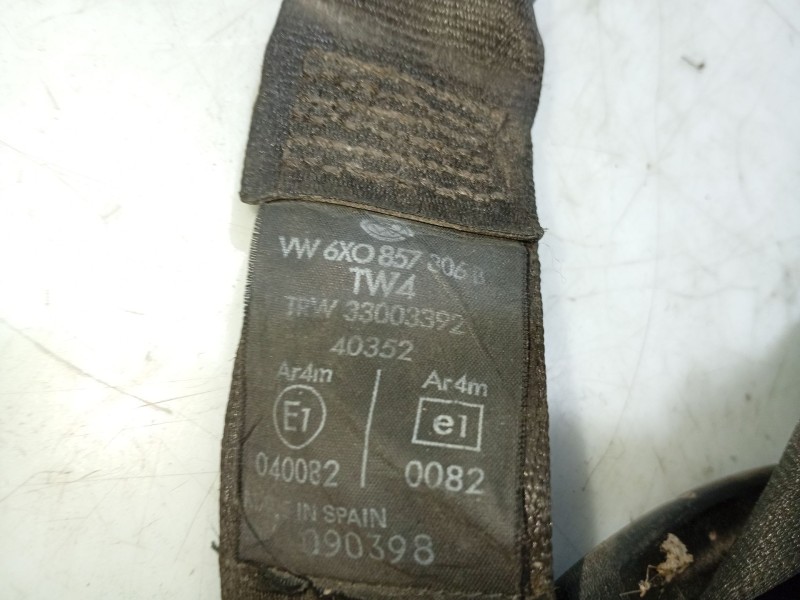 Recambio de cinturon seguridad trasero derecho para seat arosa (6h1) referencia OEM IAM   