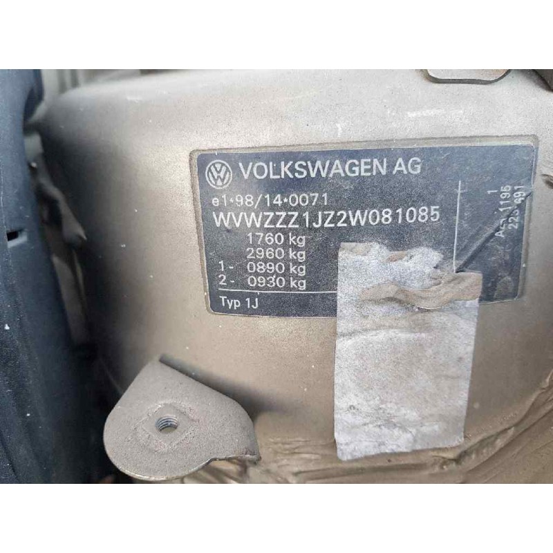 volkswagen bora berlina (1j2) conceptline   |   05.00 - 12.05 | 2000 - 2005 | 105 cv / 77 kw del año 2000