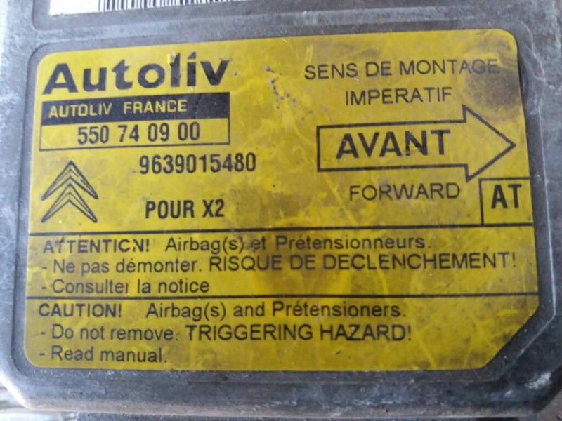 Recambio de centralita airbag para citroen xantia berlina    |   0.98 - 0.02 | 1998 - 2002 referencia OEM IAM 550740900 96339015