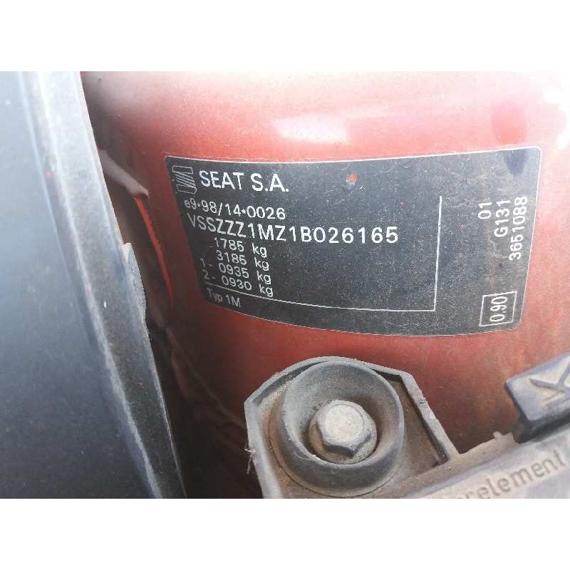 seat toledo (1m2) 1.9 tdi   |   0.99 - ... | 1999 | 110 cv / 81 kw del año 1999 seat toledo (1m2) 1.9 tdi   |   0.99 - ... | 1999 | 110 cv / 81 kw del año 1999