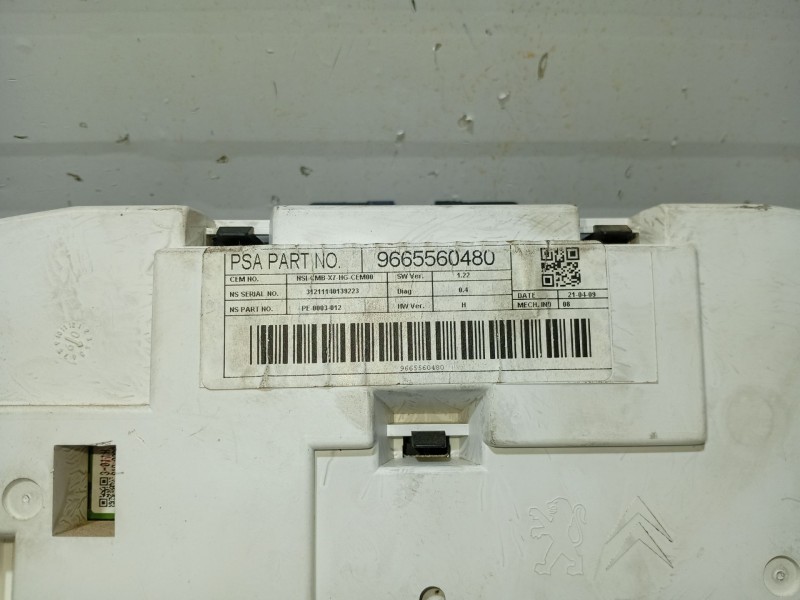 Recambio de cuadro instrumentos para citroën c5 berlina exclusive referencia OEM IAM 9665560480  
