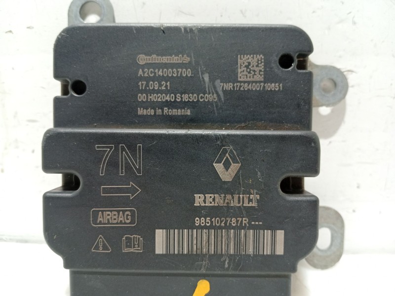 Recambio de centralita airbag para dacia sandero ii 1.5 dci referencia OEM IAM 985102787R  A2C14003700