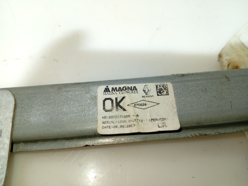 Recambio de elevalunas trasero izquierdo para dacia sandero ii 1.5 dci referencia OEM IAM 827217198R  