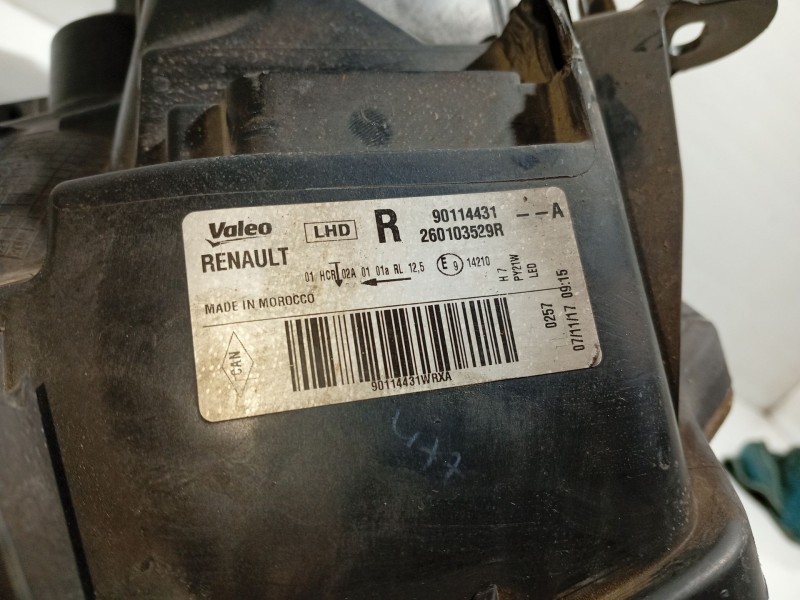 Recambio de faro derecho para dacia sandero ii 1.5 dci referencia OEM IAM 260105344R  