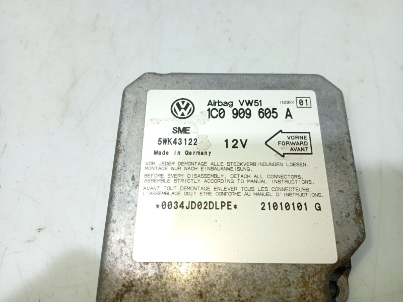 Recambio de centralita airbag para seat leon (1m1) 1.6 16 v referencia OEM IAM 1C0909605A  5WK43122