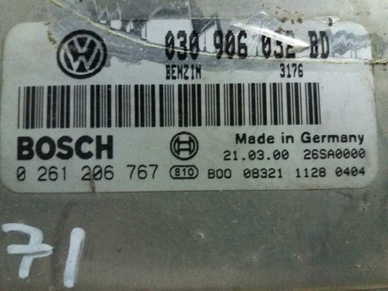 Recambio de centralita motor uce para volkswagen polo berlina (6n2) trendline   |   10.99 - 12.01 | 1999 - 2001 | 60 cv / 44 kw 