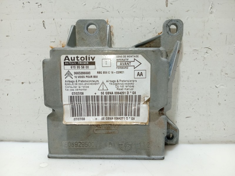 Recambio de centralita airbag para citroën c4 picasso referencia OEM IAM 9665396680  610955800