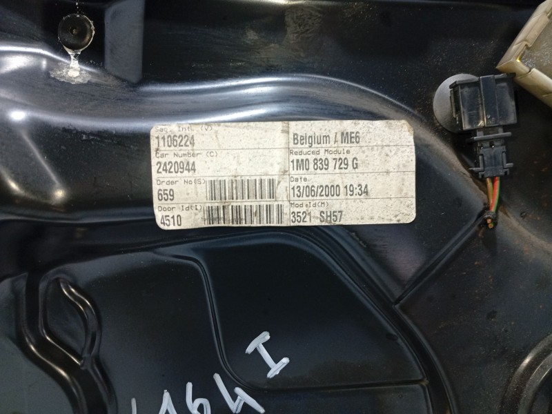 Recambio de elevalunas trasero izquierdo para seat toledo ii (1m2) 1.9 tdi referencia OEM IAM 1M0839729J  