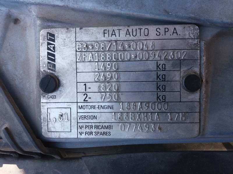 fiat punto berlina (188) 1.3 16v multijet feel   |   05.04 - 12.07 | 2004 - 2007 | 69 cv / 51 kw del año 2004