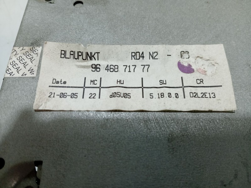 Recambio de sistema audio / radio cd para peugeot 407 (6d_) 1.8 (6d6fzb) referencia OEM IAM   