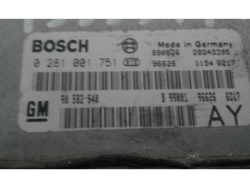 Recambio de centralita motor uce para opel zafira a elegance   |   02.99 - 12.00 | 1999 - 2000 | 82 cv / 60 kw referencia OEM IA