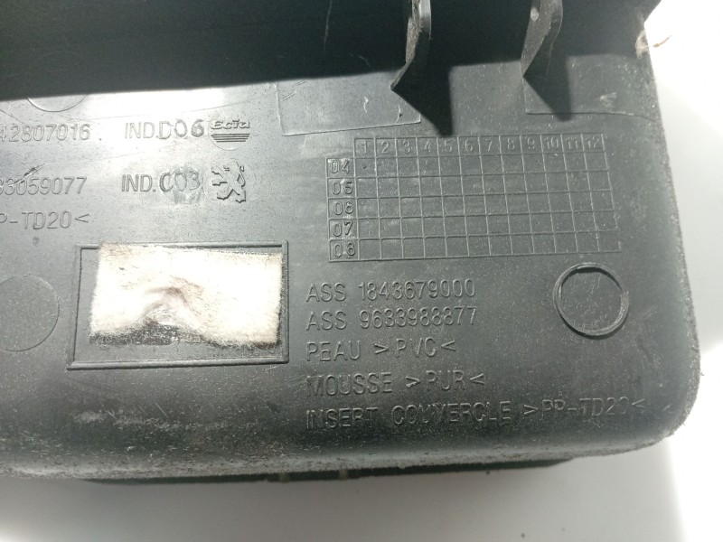 Recambio de guantera para peugeot 607 (s1) básico referencia OEM IAM 8220QA 9633059077 / 9633988877 1842807016
