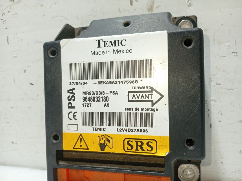 Recambio de centralita airbag para peugeot 607 (s1) básico referencia OEM IAM 9648832180  L2V4D27A696