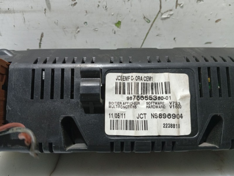 Recambio de pantalla multifuncion para peugeot 207 sw (wk_) 1.6 hdi referencia OEM IAM 96766553  NS896904