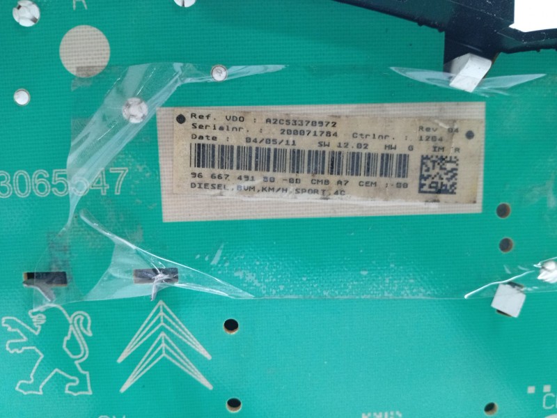 Recambio de cuadro instrumentos para peugeot 207 sw (wk_) 1.6 hdi referencia OEM IAM 9666749180  