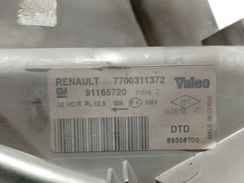 Recambio de faro derecho para nissan primastar autobús (x83) dci 80 referencia OEM IAM 2600000QAD 7700311372 91165720