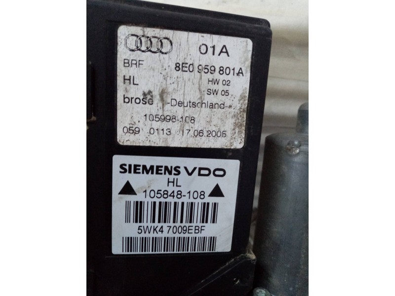 Recambio de motor elevalunas trasero izquierdo para  referencia OEM IAM 8E0959801A 5WK47009EBF 