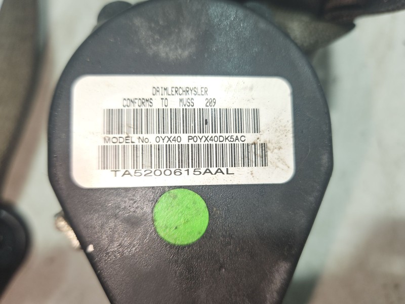 Recambio de cinturon seguridad trasero derecho para dodge caliber 2.0 crd referencia OEM IAM 603829700A  