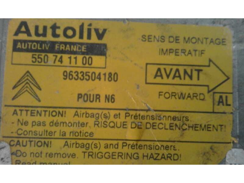 Recambio de centralita airbag para citroen xsara berlina 1.9d seduction   |   12.98 - 12.99 | 1998 - 1999 | 69 cv / 51 kw refere