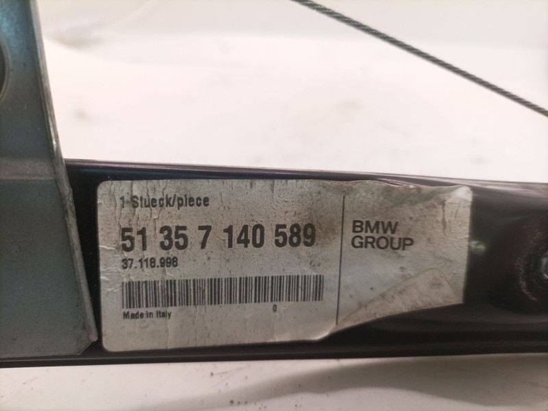 Recambio de elevalunas trasero izquierdo para bmw 3 (e90) 320 d referencia OEM IAM 51357140589  