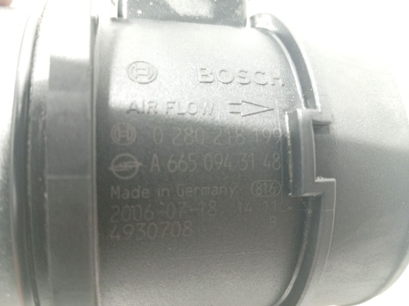 Recambio de caudalimetro para ssangyong kyron 200 xdi limited referencia OEM IAM A6650943148  0280218199