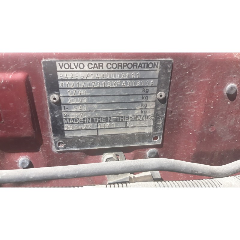 volvo v40 familiar 1.9 diesel   |   0.95 - 0.05 | 1995 - 2005 | 95 cv / 70 kw del año 1995