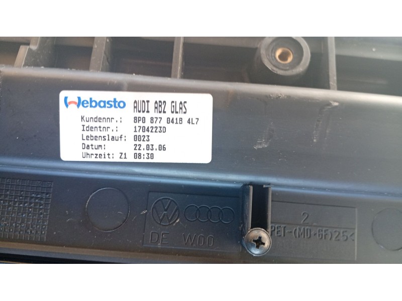 Recambio de techo electrico para audi a3 (8p1) 1.9 tdi referencia OEM IAM 8P0877041B  