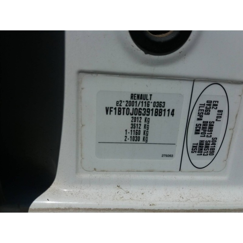 renault laguna iii 2.0 dci diesel cat   |   0.07 - ... | 2007 | 131 cv / 96 kw del año 2007