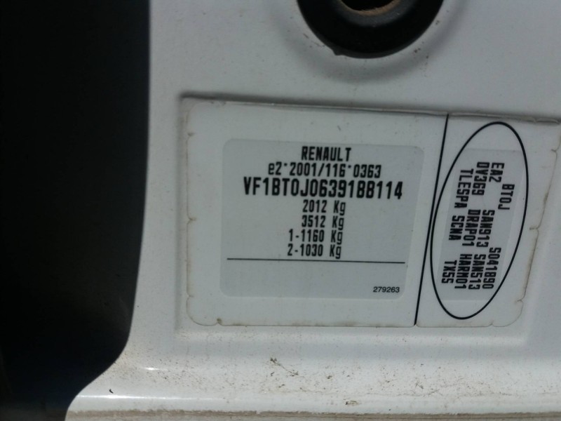 renault laguna iii 2.0 dci diesel cat   |   0.07 - ... | 2007 | 131 cv / 96 kw del año 2007