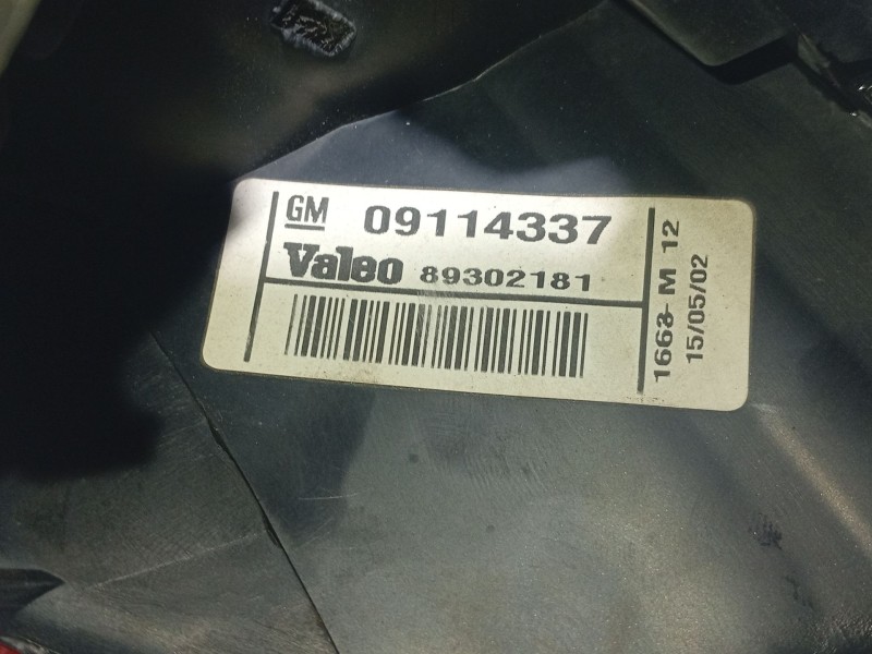 Recambio de piloto trasero derecho para opel corsa c referencia OEM IAM 09114337  