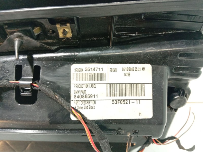 Recambio de guantera para bmw x5 (e53) 3.0 d referencia OEM IAM 51168245303 S5514711 53F0521-11