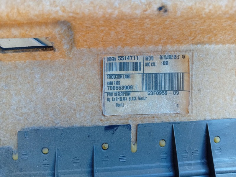 Recambio de guarnecido puerta trasera izquierda para bmw x5 (e53) 3.0 d referencia OEM IAM   